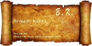 Brauch Kitti névjegykártya